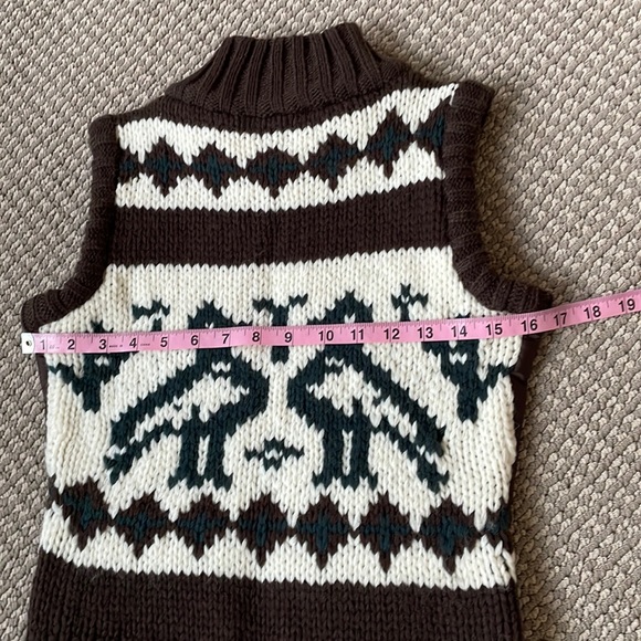 BB's Closet Wool/Nylon Vest, Size S, Brown/Beige/Dark Green, NWOT - Picture 5 of 6
